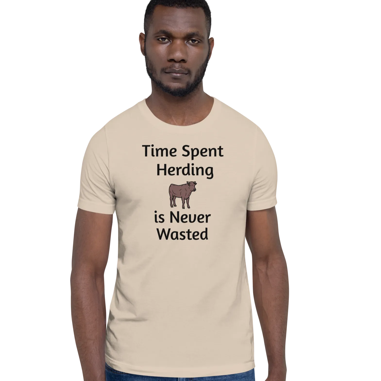 Time Spent Cattle Herding T-Shirts - Light