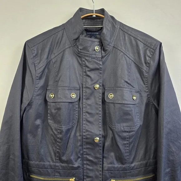 Tommy Hilfiger Navy Waxed Utility Jacket