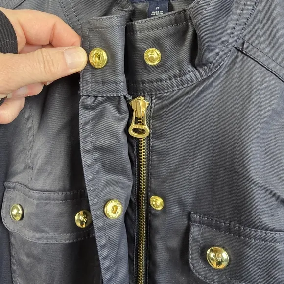 Tommy Hilfiger Navy Waxed Utility Jacket