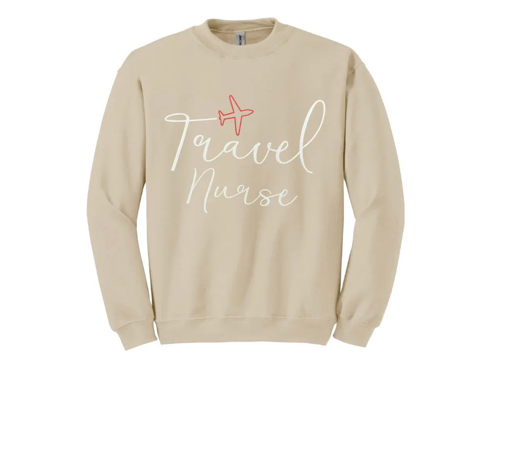 Travel Nurse Unisex Shirt or Crew