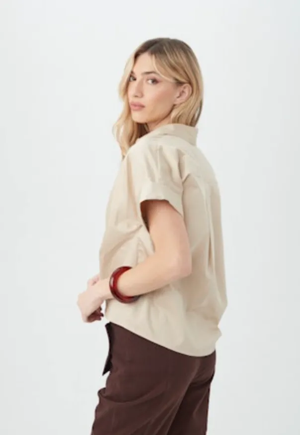 Trina Turk Coty Top in Sahara Stone