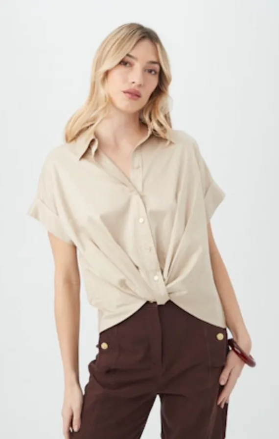 Trina Turk Coty Top in Sahara Stone