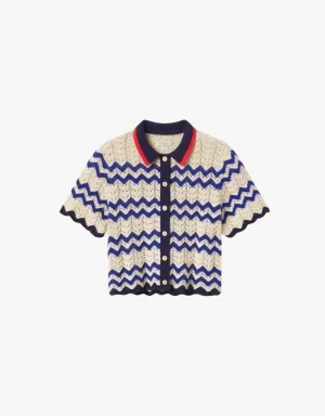 Trovata Paloma Cardigan in Blue Stripe