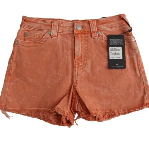 True Religion Brand Jeans Maisie High Rise Denim Shorts Salmon Bisque NWT $129
