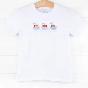 Tugboat Captain Applique Shirt, White