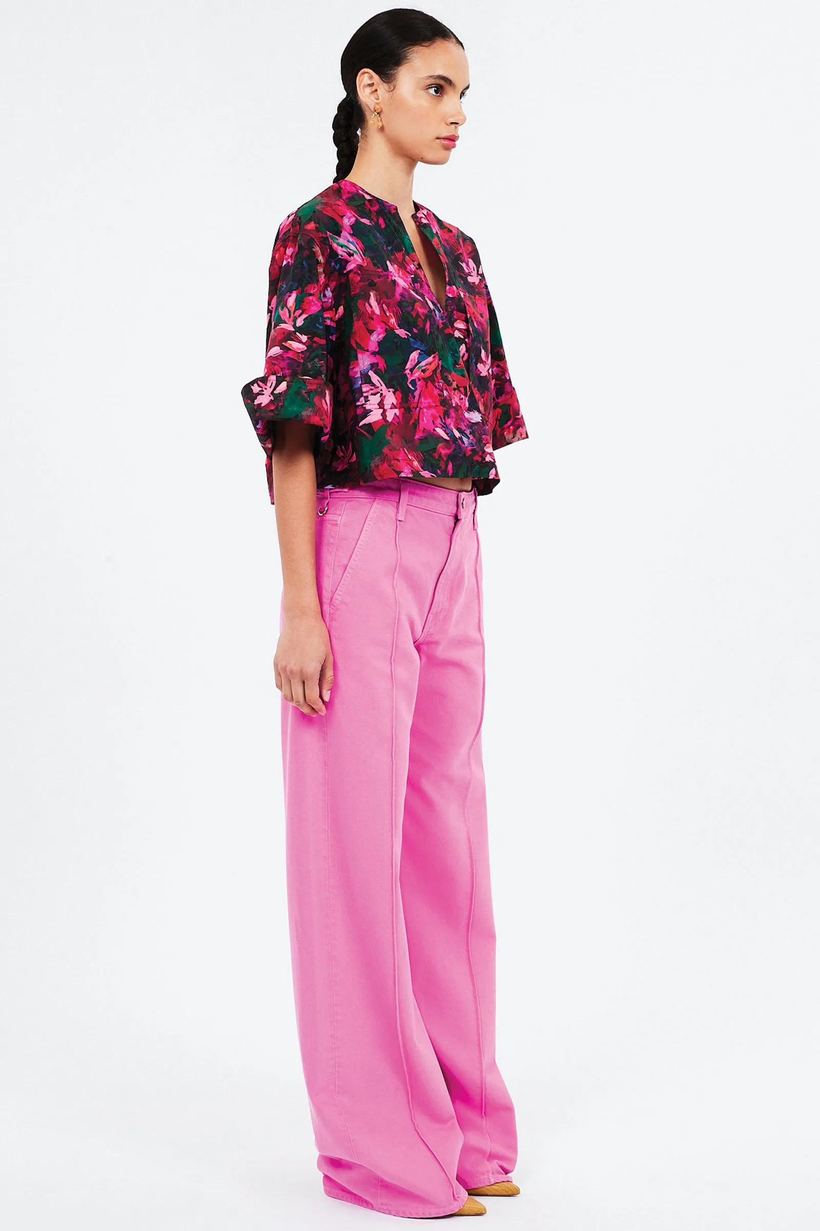 Ulla Johnson Suri Blouse in Hibiscus
