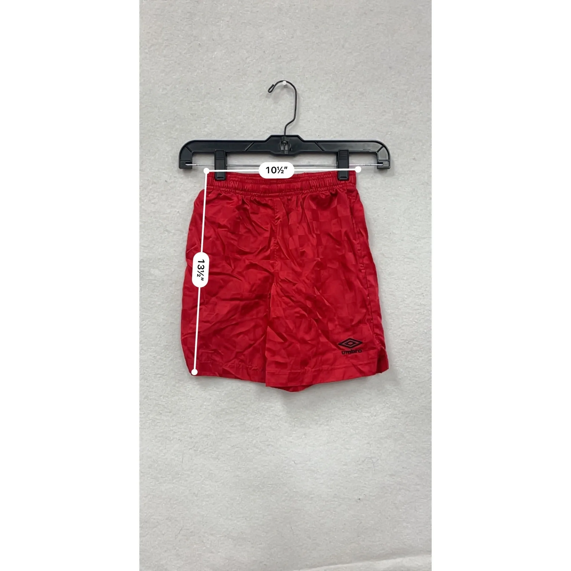 Umbro Boys Red Shorts Size S 6/7 With Elastic Waist #8155