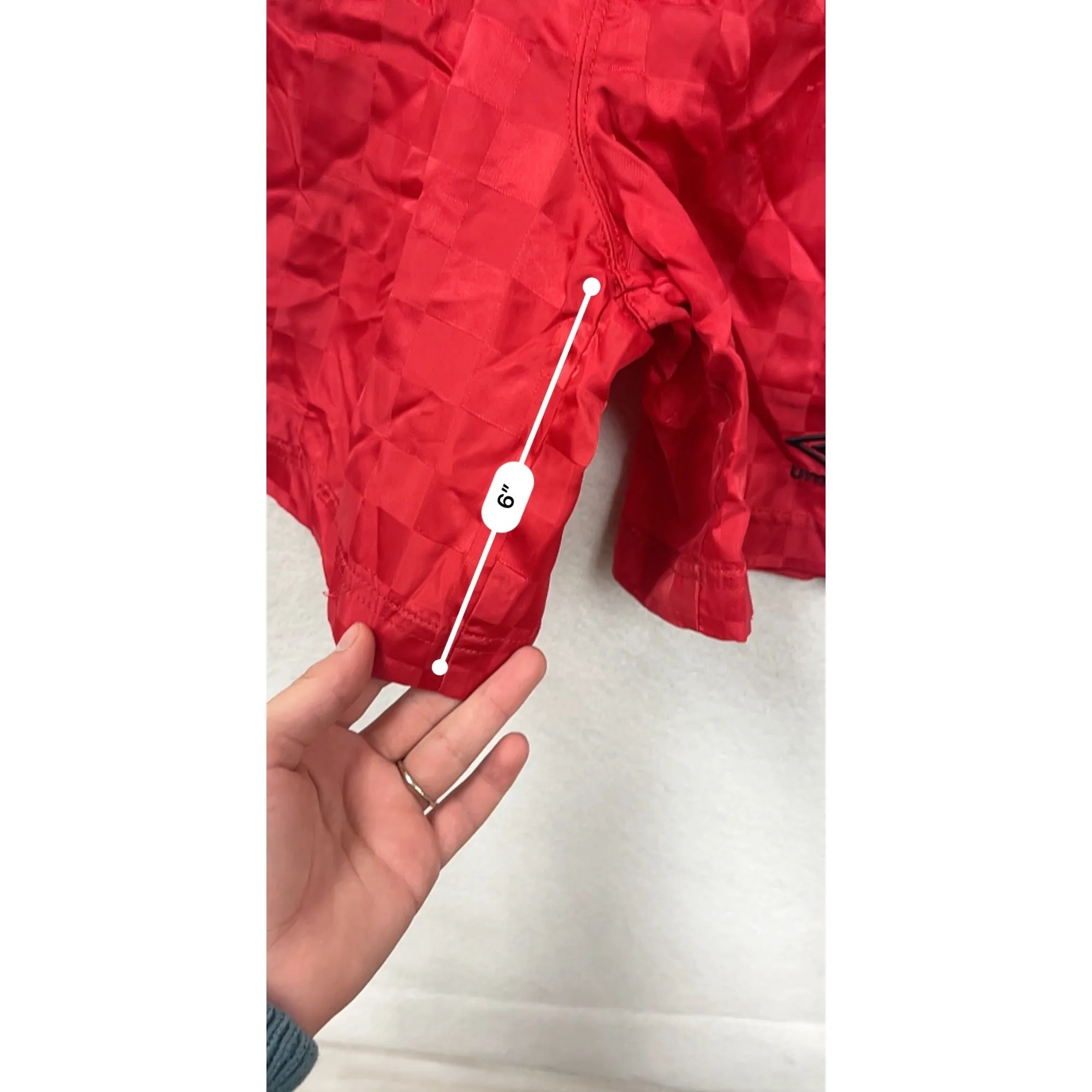 Umbro Boys Red Shorts Size S 6/7 With Elastic Waist #8155