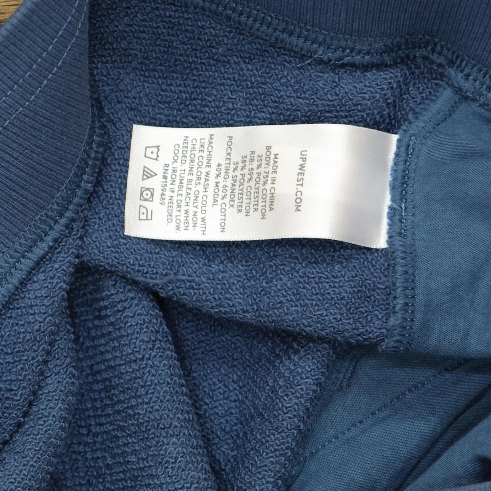 Upwest Mens Pull On Short with Pockets Blue L