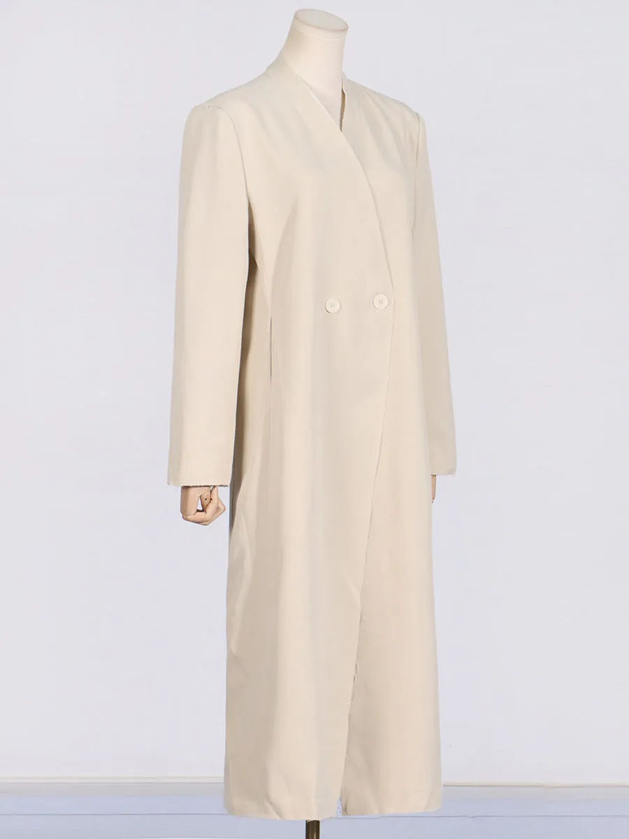 V-Neck Two-Button Long-Sleeve Blazer