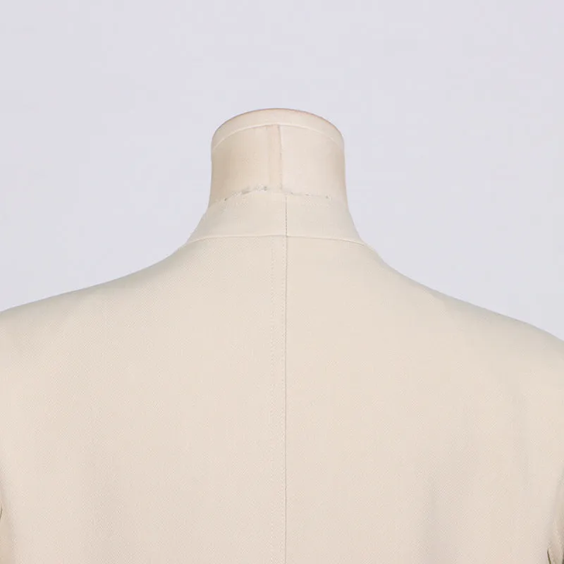 V-Neck Two-Button Long-Sleeve Blazer