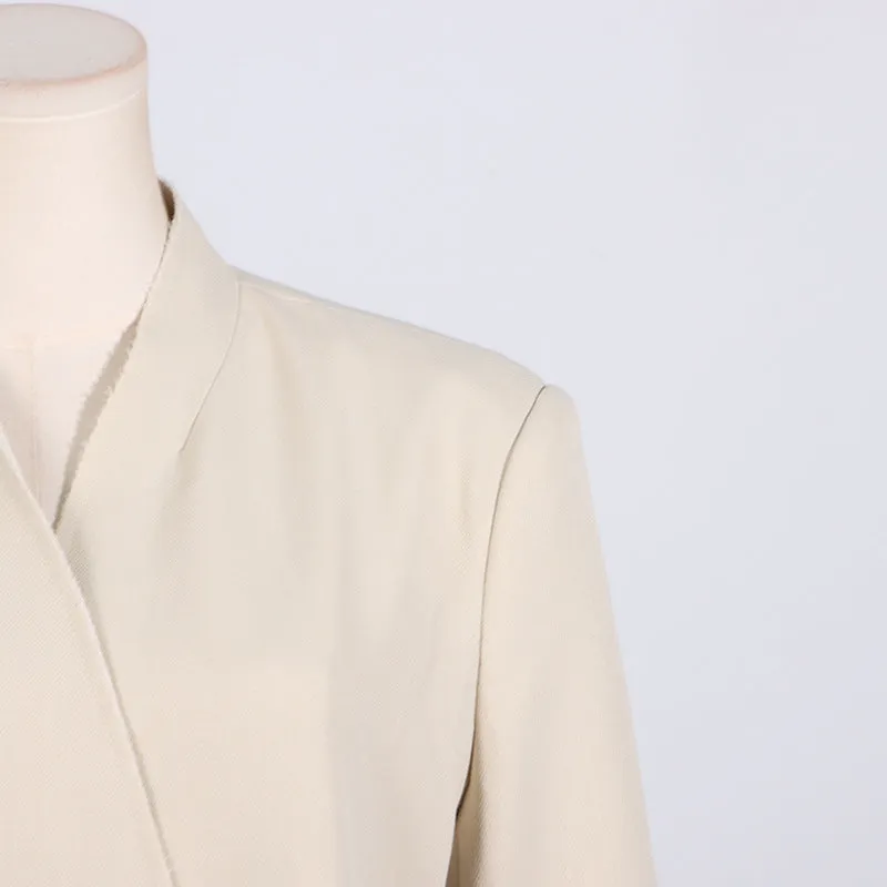 V-Neck Two-Button Long-Sleeve Blazer