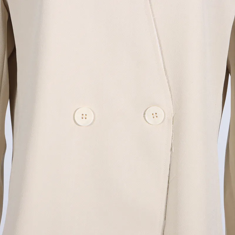 V-Neck Two-Button Long-Sleeve Blazer