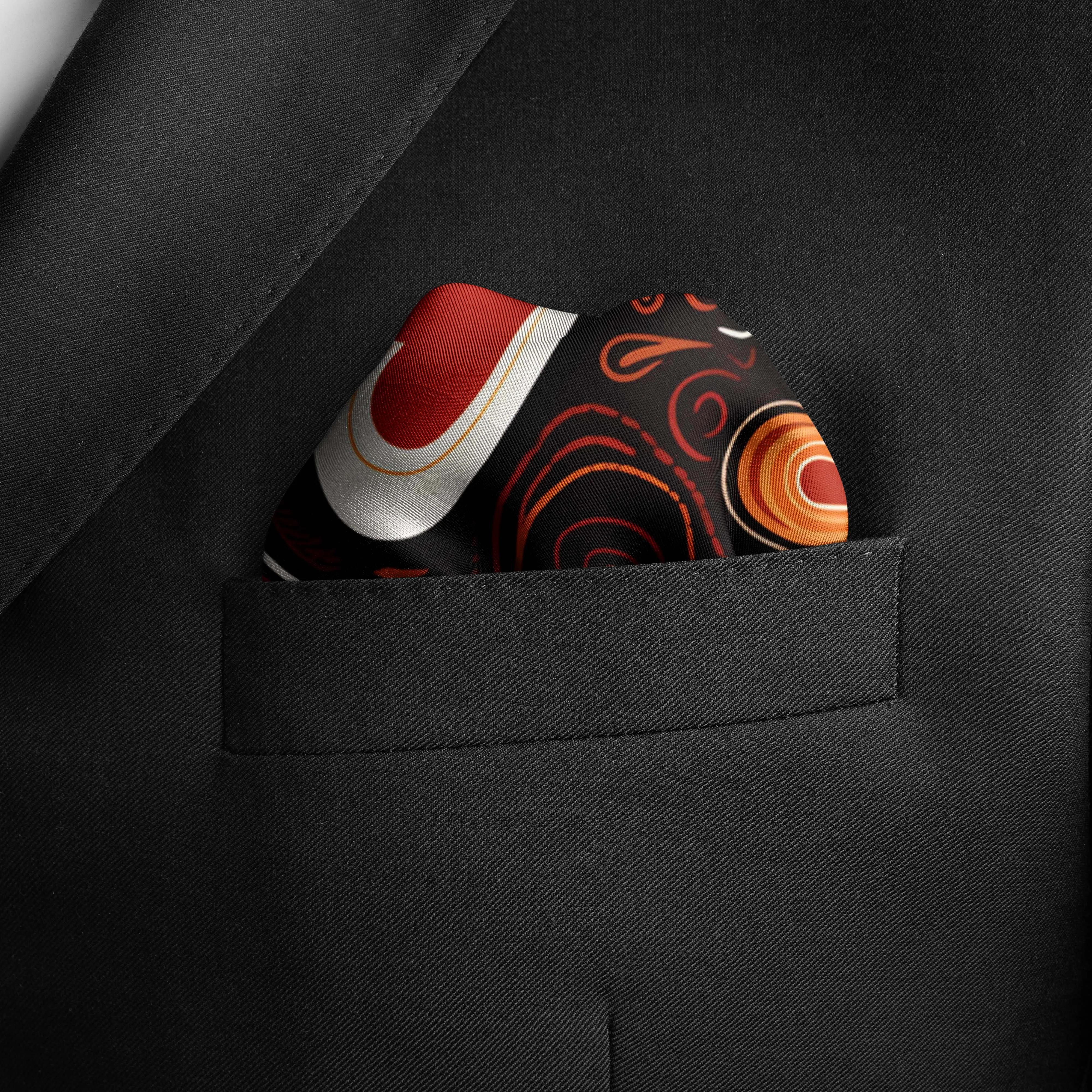 VALENTINES LOVE HEART SILK POCKET SQUARE - VALENTINE DAY COLLECTION