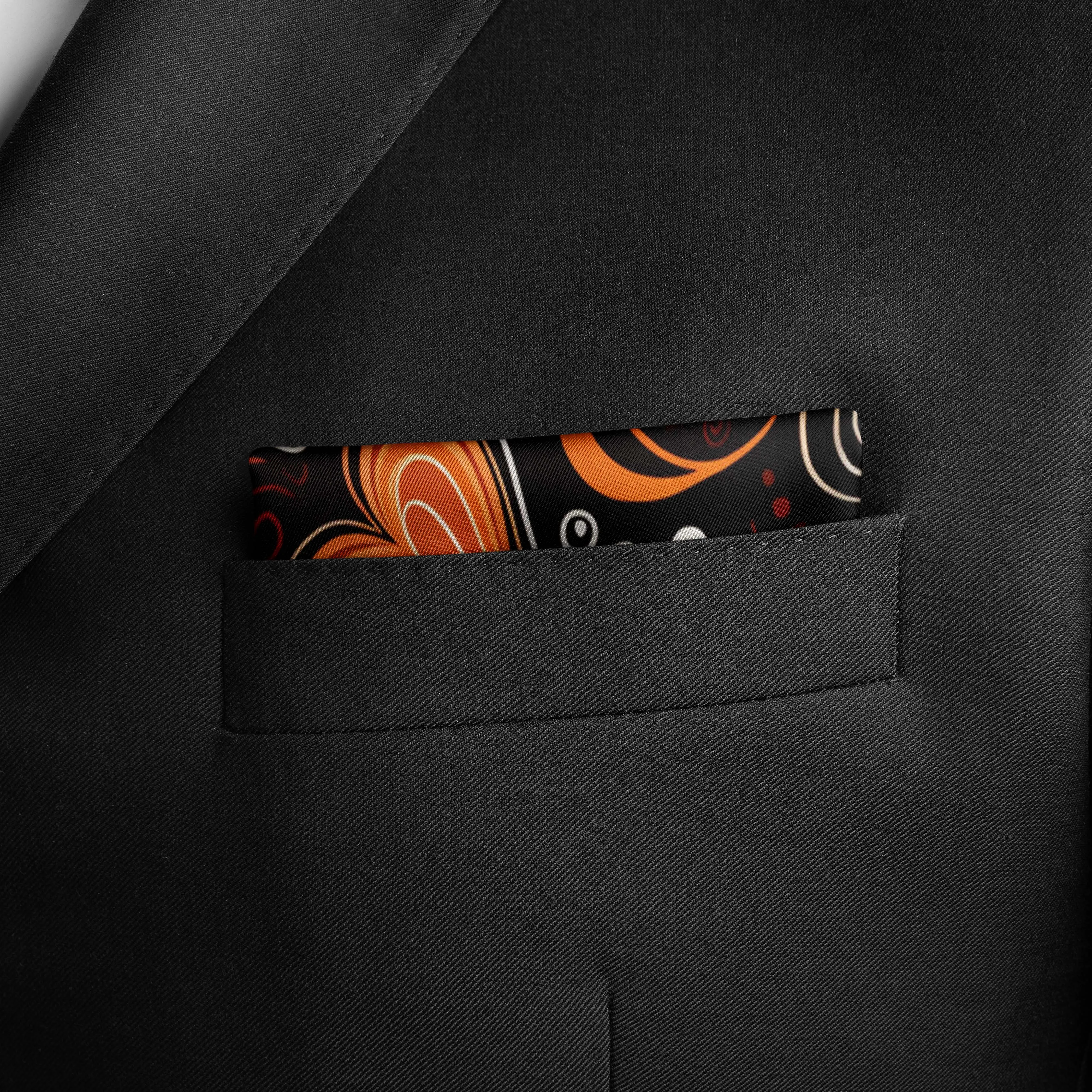 VALENTINES LOVE HEART SILK POCKET SQUARE - VALENTINE DAY COLLECTION