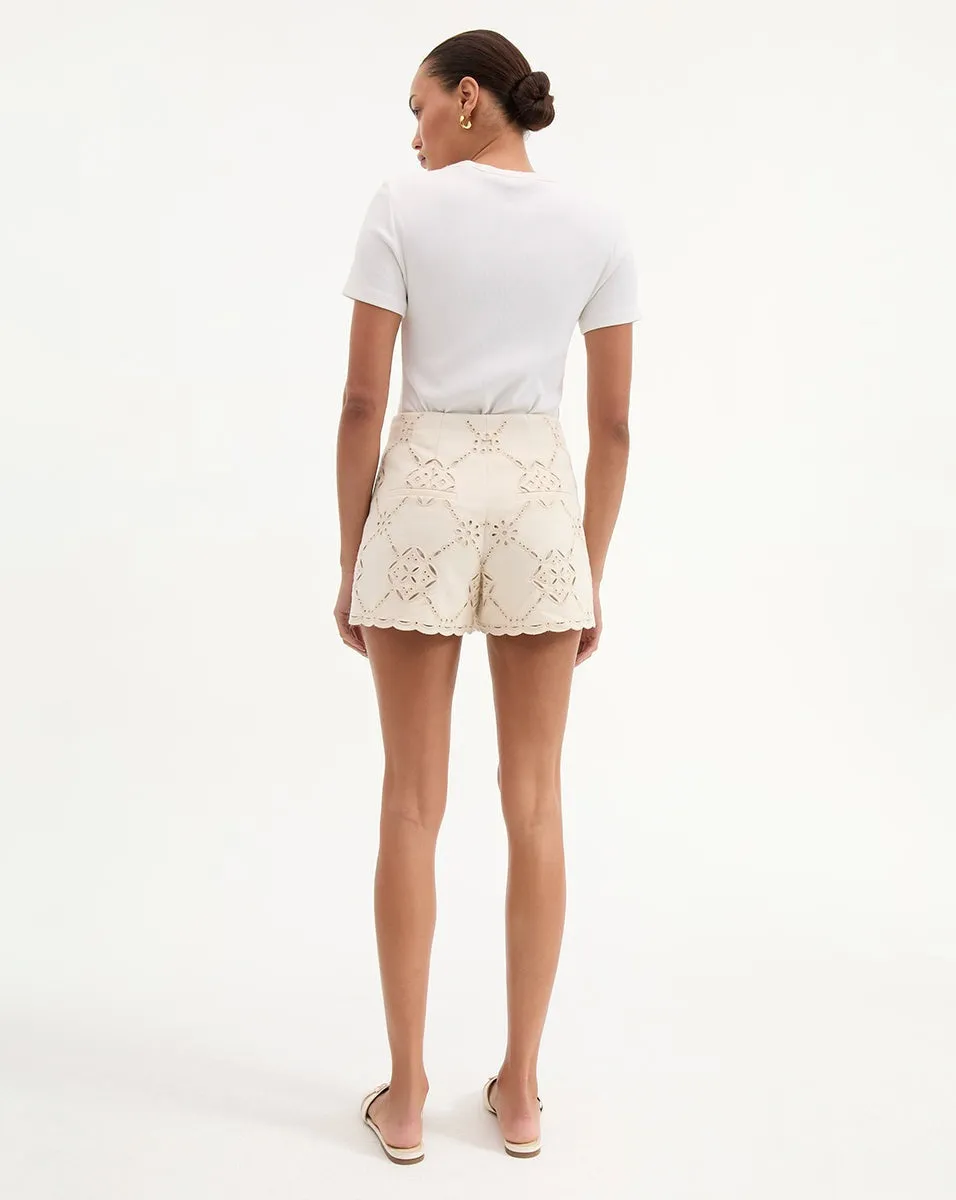 Veronica Beard Jazmin Short in Ecru