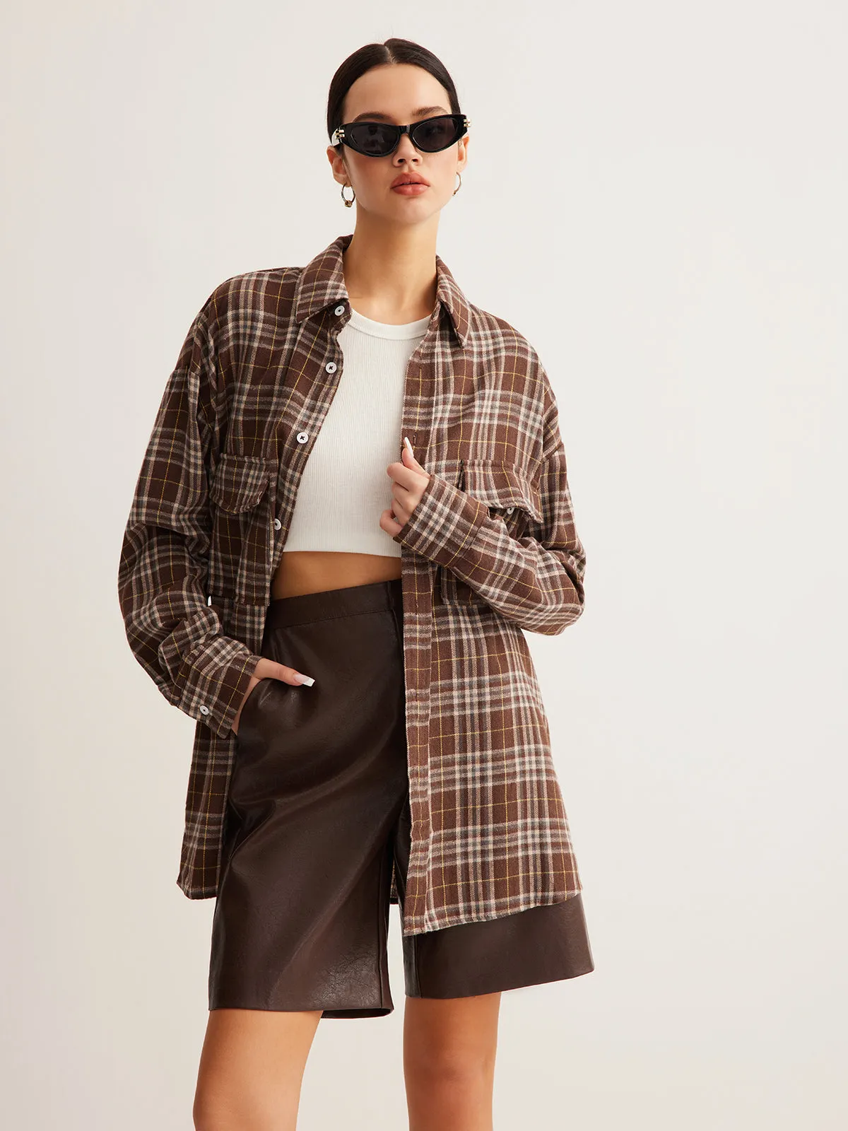 Versatile Plaid Polo Shirt