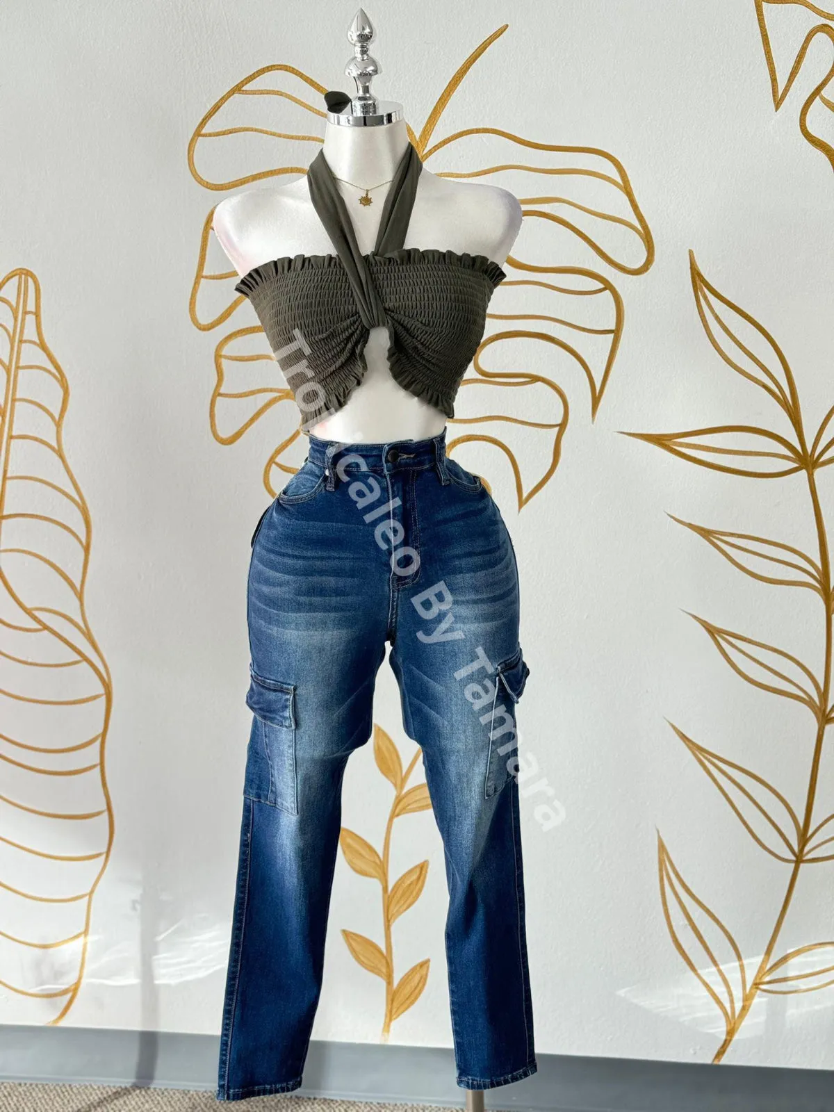 Versatile Smocked Bandeau Crop Top