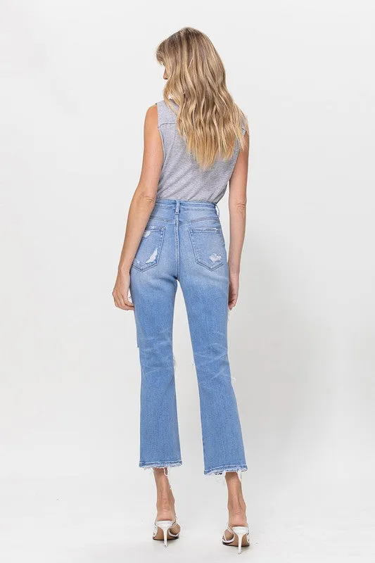 Vervet Stretch Super High Rise Crop Straight