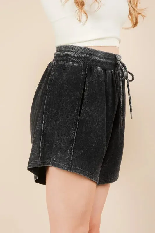 VERY J Mineral Washed Comfy Baggy Shorts S-L