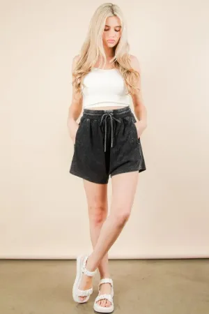VERY J Mineral Washed Comfy Baggy Shorts S-L