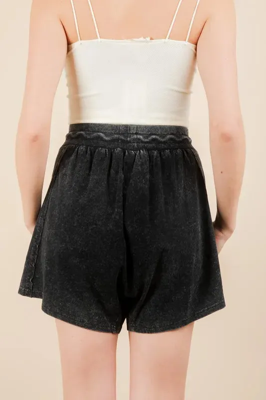 VERY J Mineral Washed Comfy Baggy Shorts S-L