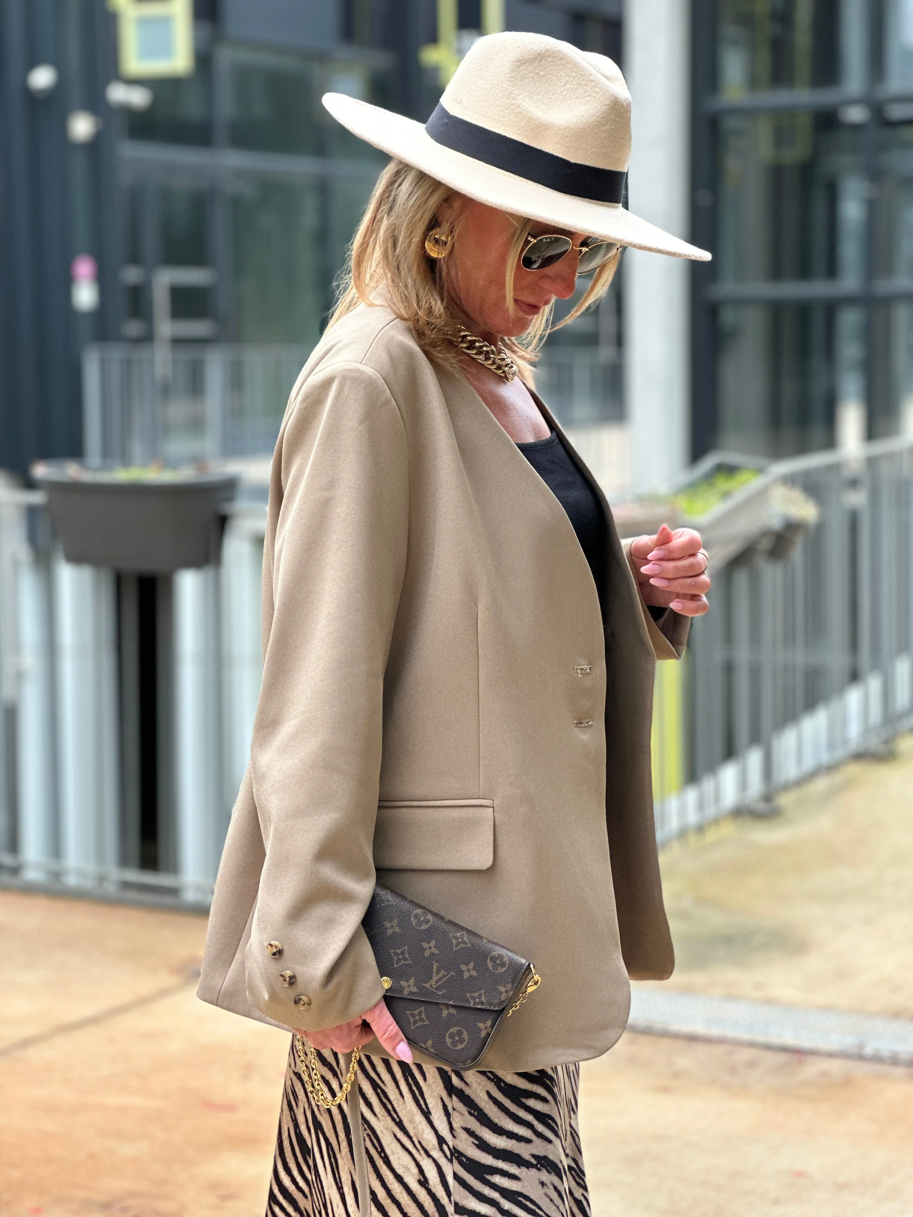 Veste taupe attaché Solenne/24756