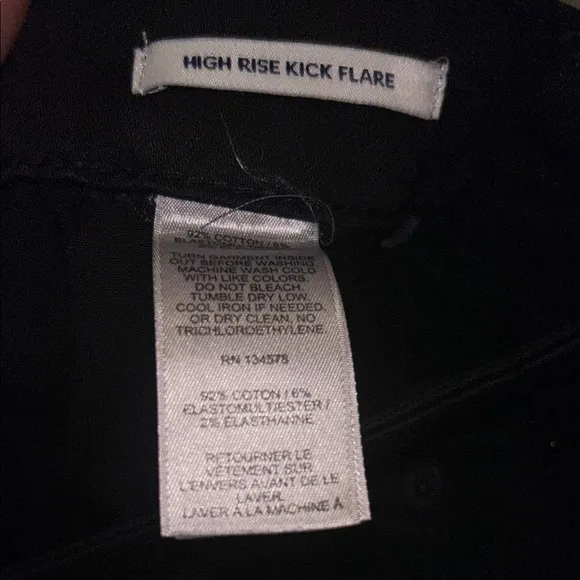 Vineyard Vines Black High Rise Kick Flare Jeans Velvet Tux Stripe NWT
