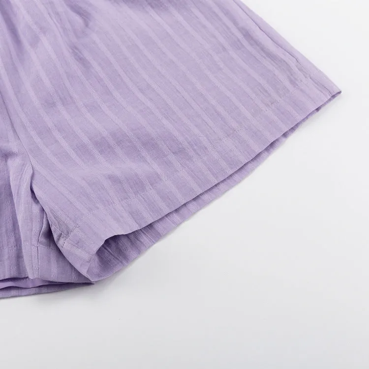Violet | Easy Button-Up and Shorts Ensemble