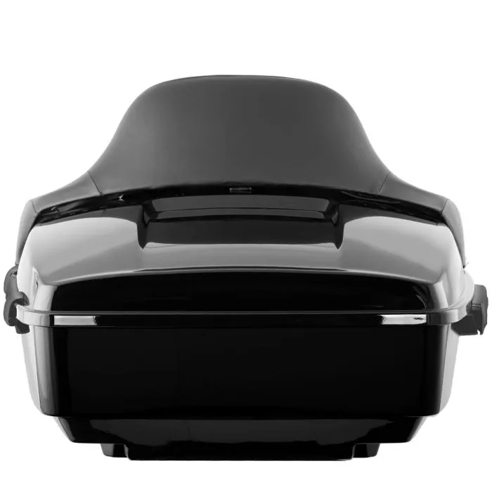Vivid Black King Tour Pack w/ Full Backrest & Black Hardware for Harley® Touring '97-'22