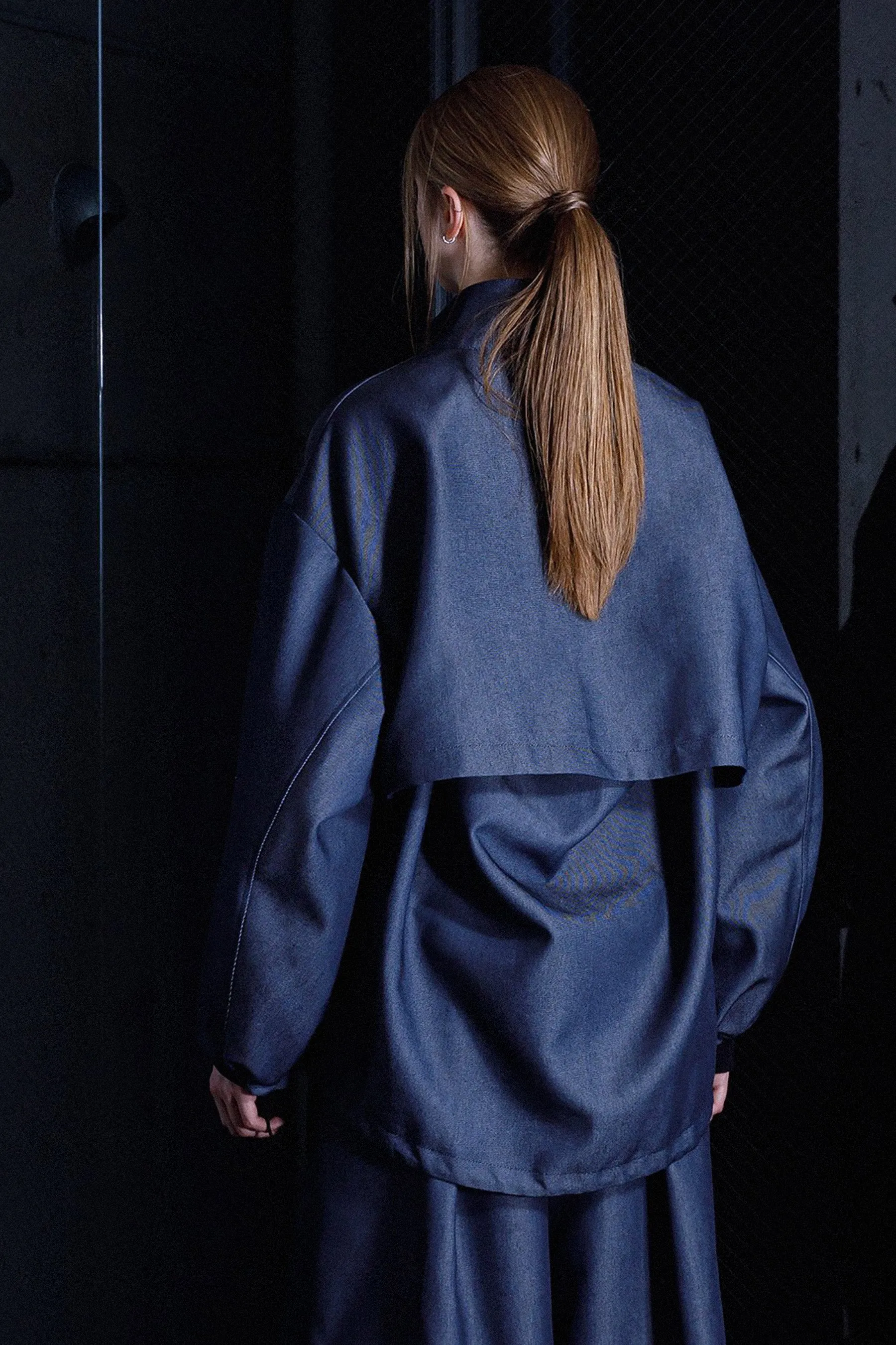 VOAAOV UNCHANGED DENIM BLAZER