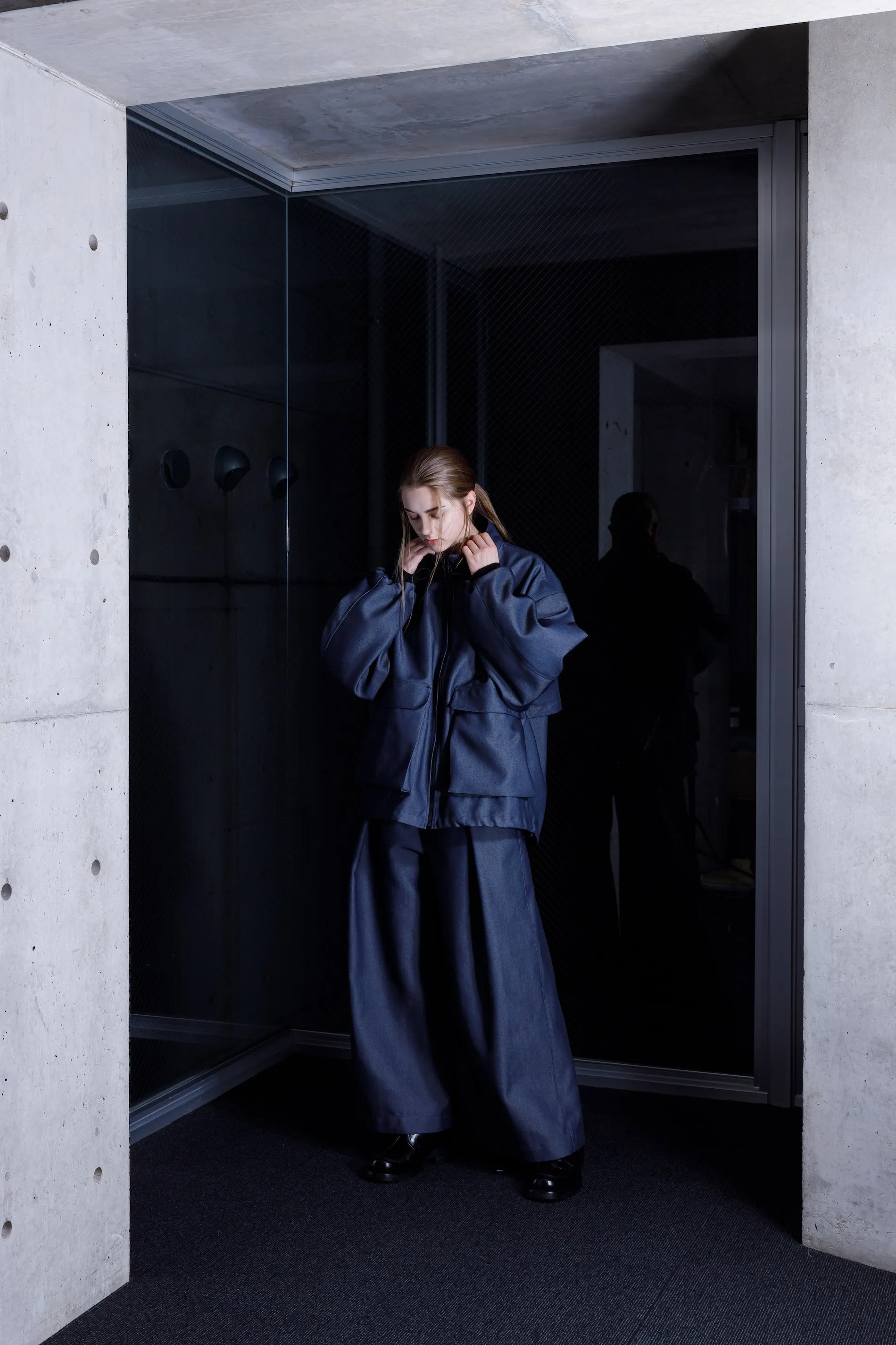 VOAAOV UNCHANGED DENIM BLAZER
