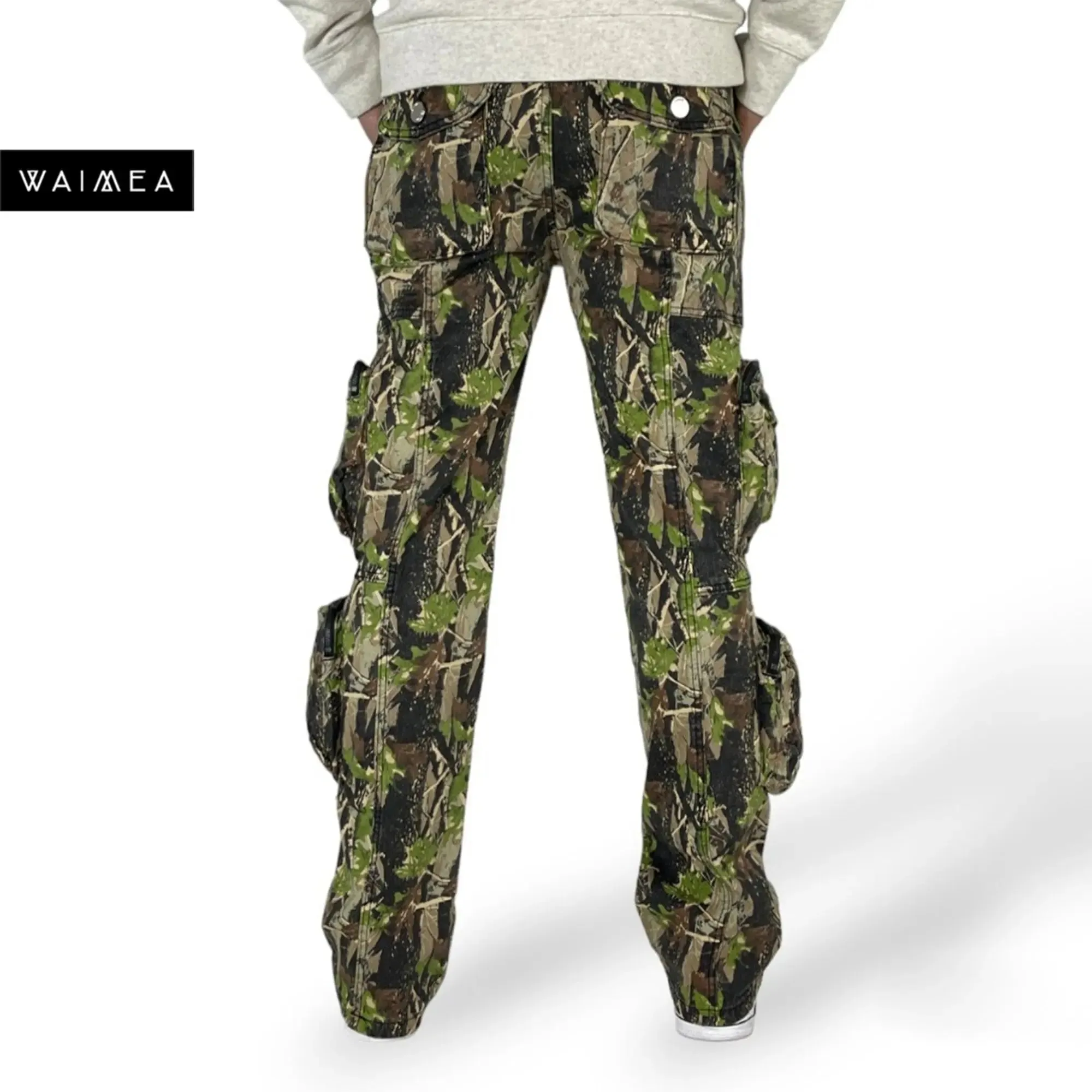 WaiMea Men Baggy Fit Jeans (Olive Camo)