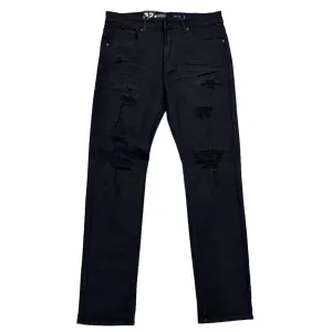WaiMea Men Flex Skinny Fit Jeans (Jet Black)