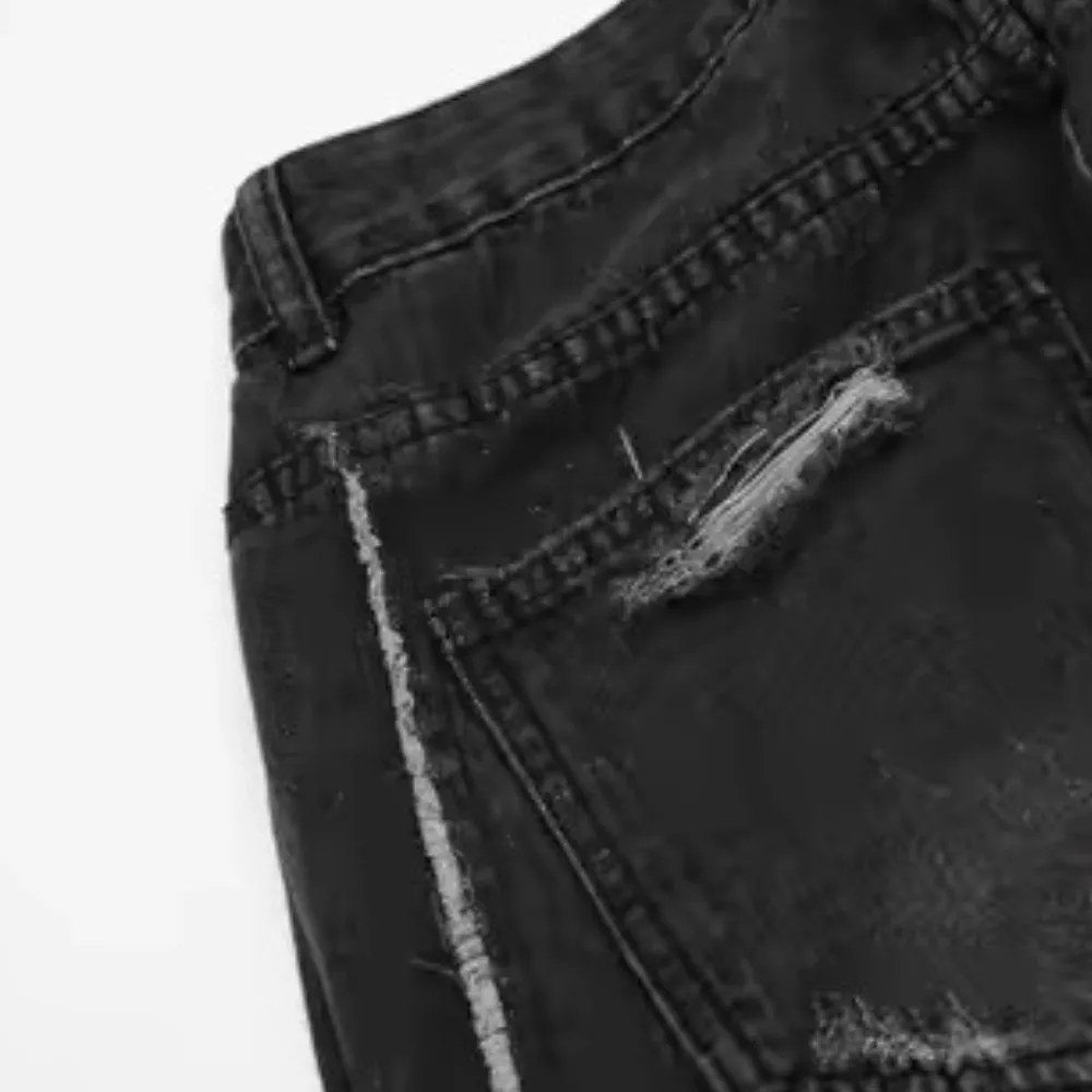Washed Multi-pocket Work Cargo Jeans