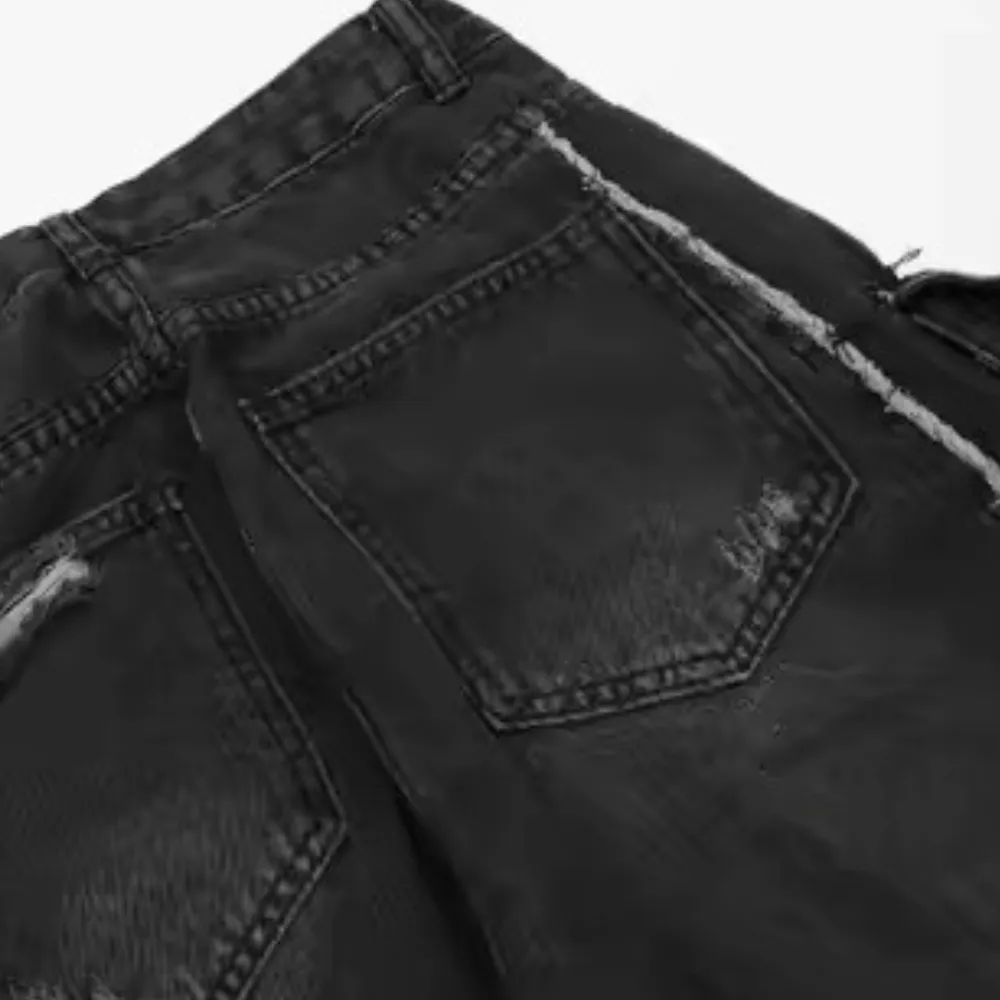 Washed Multi-pocket Work Cargo Jeans