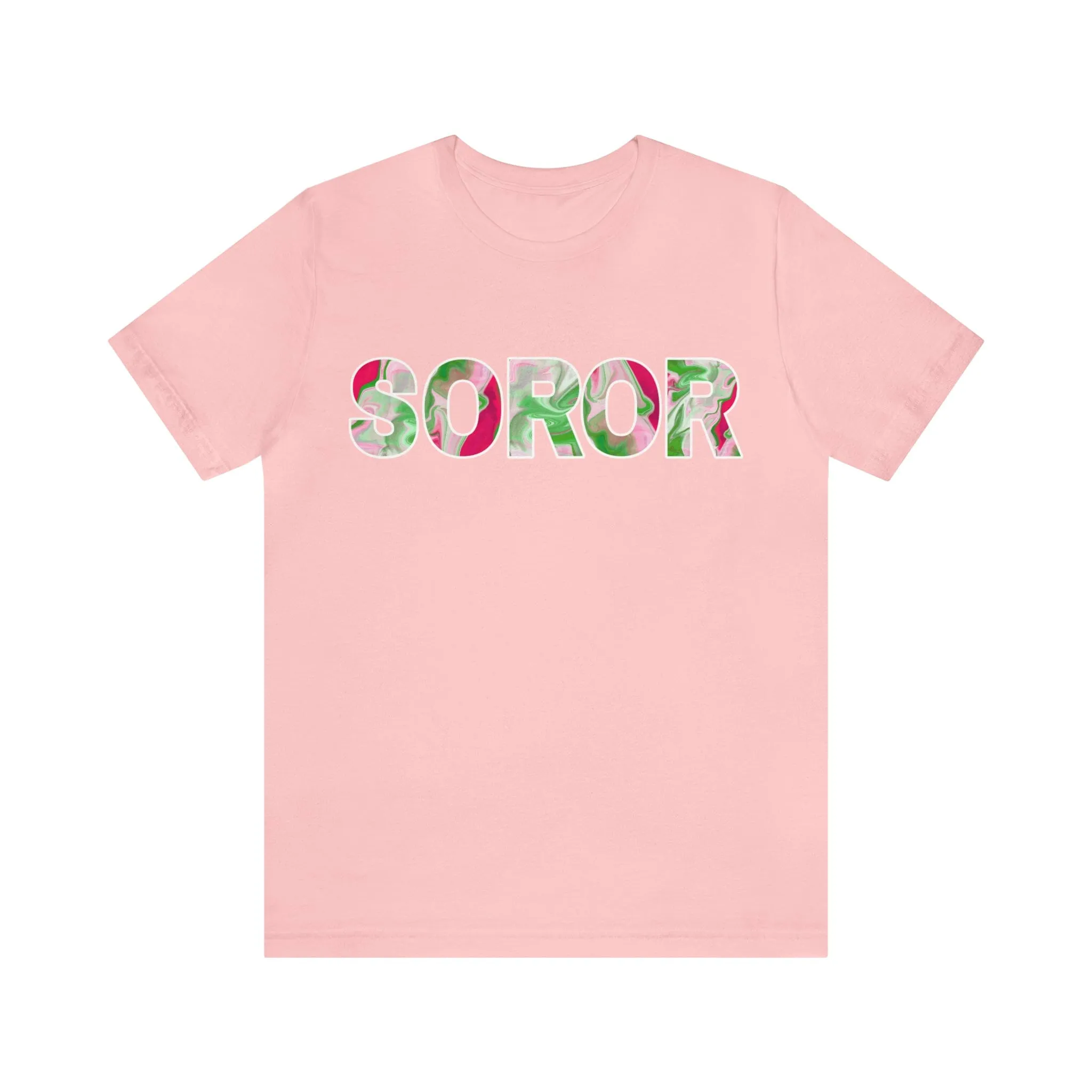 Watercolor Pink & Green Soror T-shirt