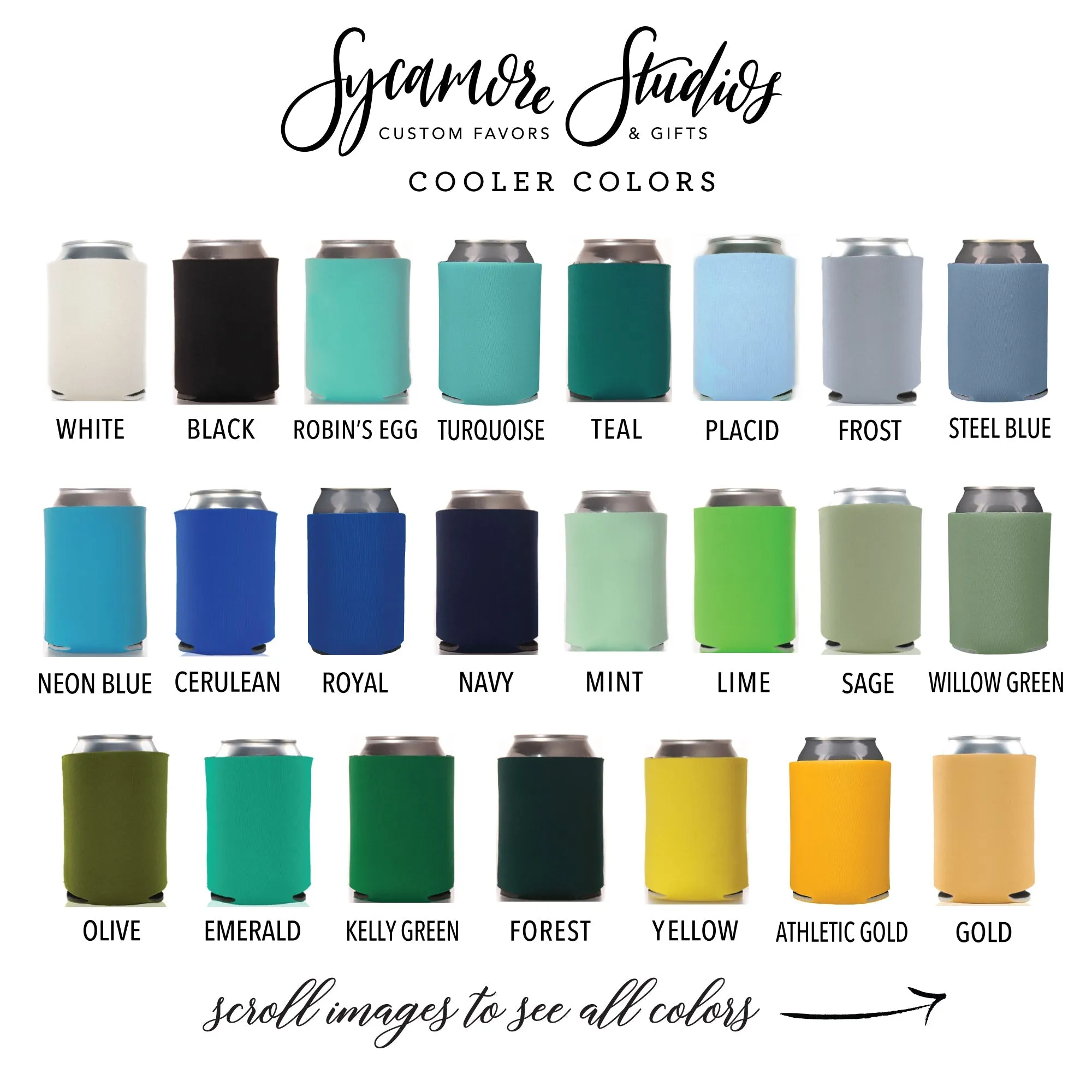 Wedding Regular & Slim Can Cooler Package #2FRS - Full Color - I Do Too