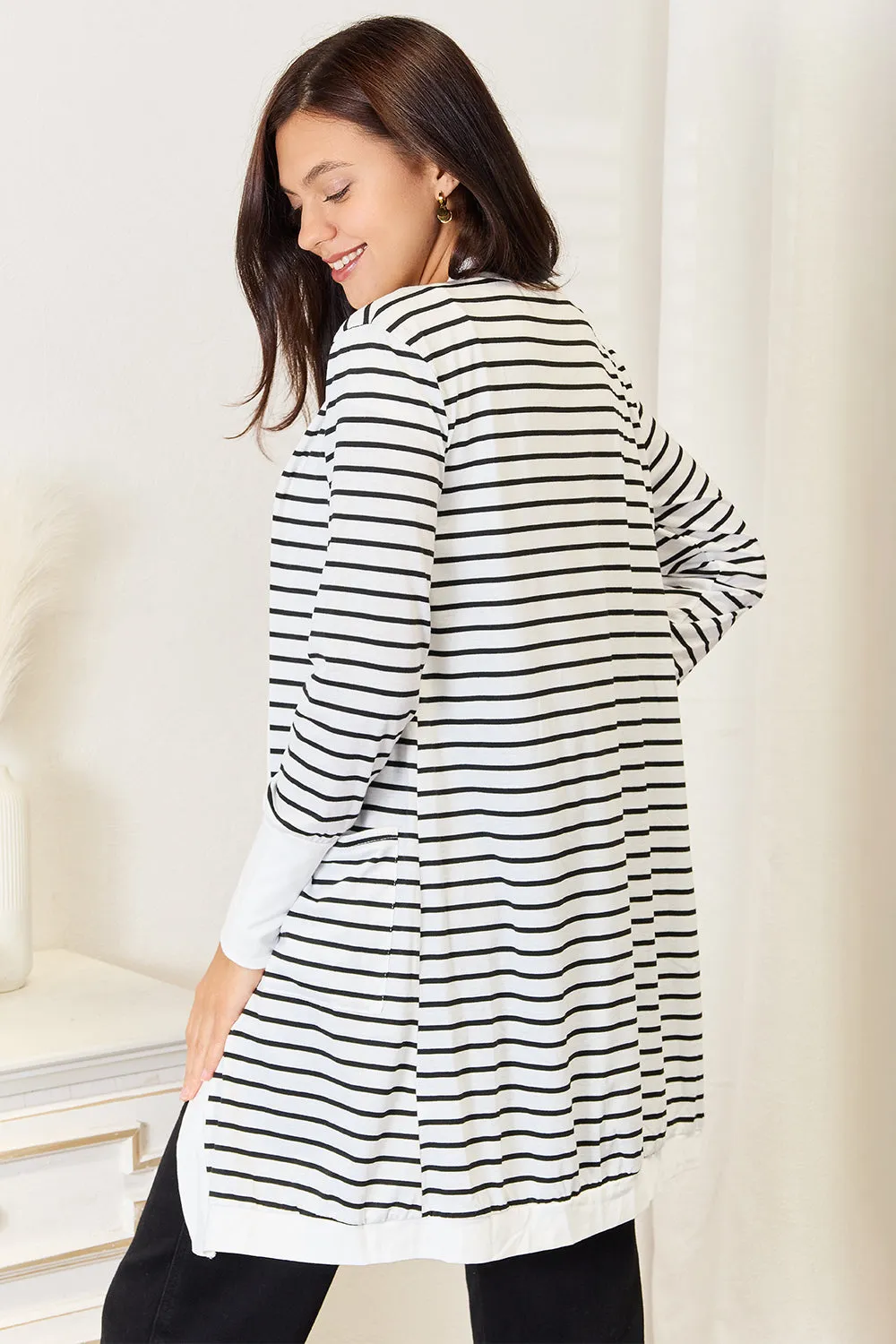 Weekends Striped Cardigan