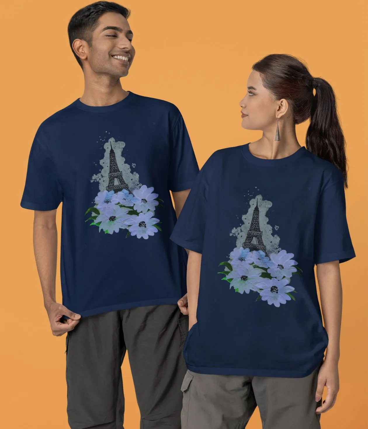 Whispers Of Paris - Terry Oversized T-Shirt - Dark