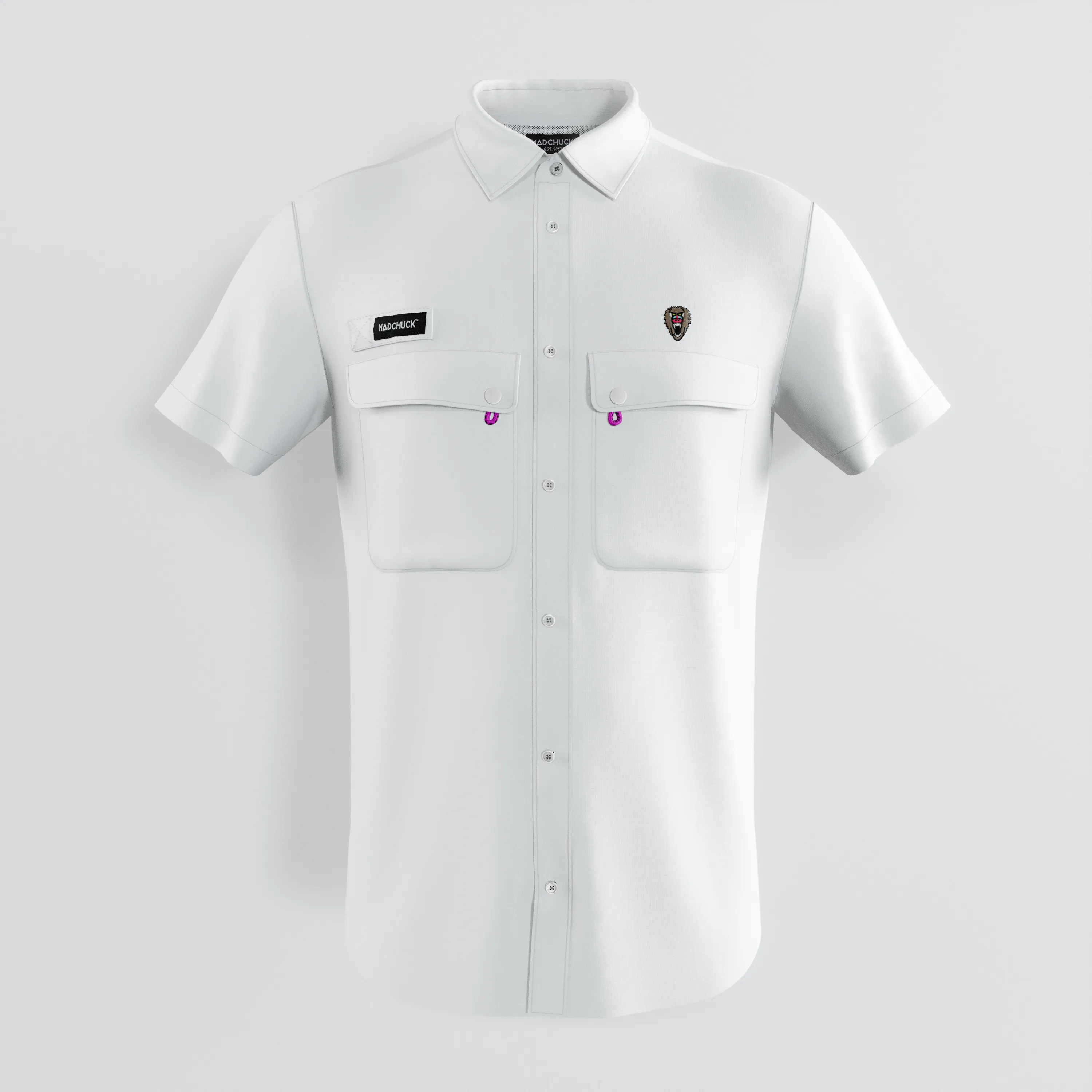 WHITE 1 MAD SHIRTS SOLID