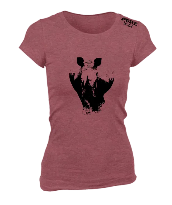 White Rhinoceros T-Shirt For The Ladies