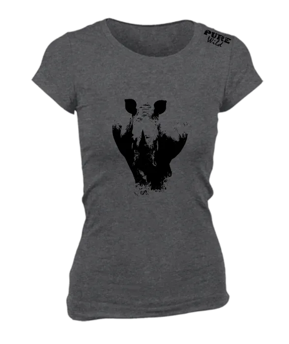 White Rhinoceros T-Shirt For The Ladies