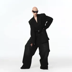 Wide-Leg Blazer and Pants Set