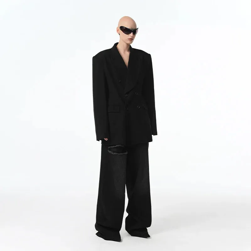 Wide-Leg Blazer and Pants Set