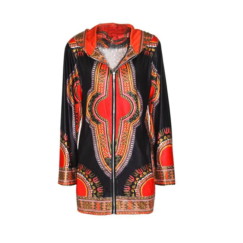 Women Basic Coats Dashiki Plus Size Slim Traditional African Clothing Coats and Jackets