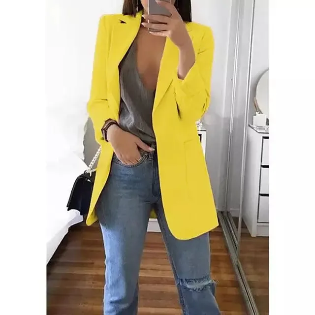 Women Blazers Jacket Office Long Sleeve