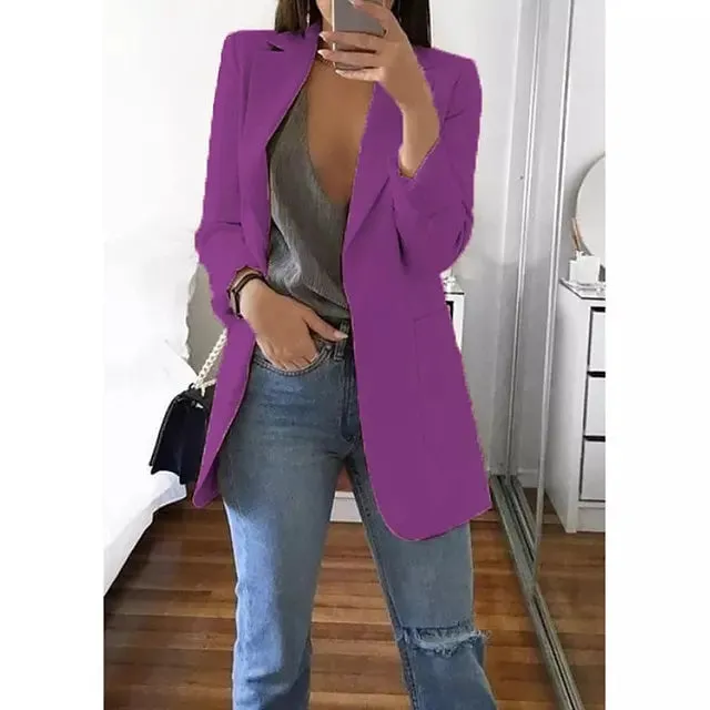 Women Blazers Jacket Office Long Sleeve