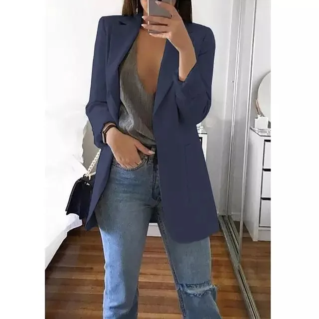 Women Blazers Jacket Office Long Sleeve
