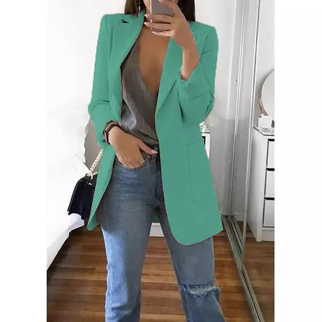 Women Blazers Jacket Office Long Sleeve